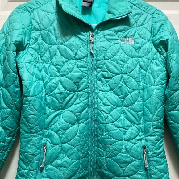 The North Face Teal Quilted Jacket Women’s Size Small - Picture 3 of 12